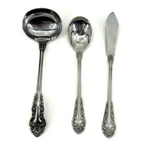 CONTINENTAL VOISIN FLORAL 3 Table/Serving Utensils Ladle Butter Knife Spoon